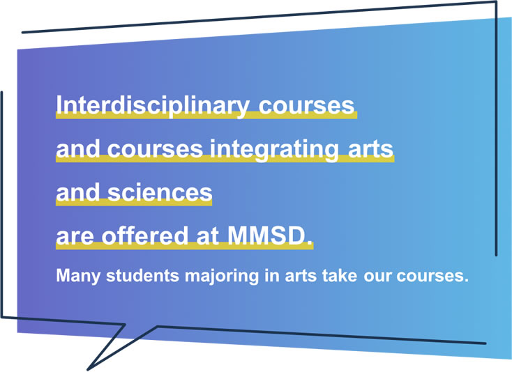 Interdisciplinary courses and courses integrating arts and sciences are offered at MMSD. Many students majoring in arts take our courses.